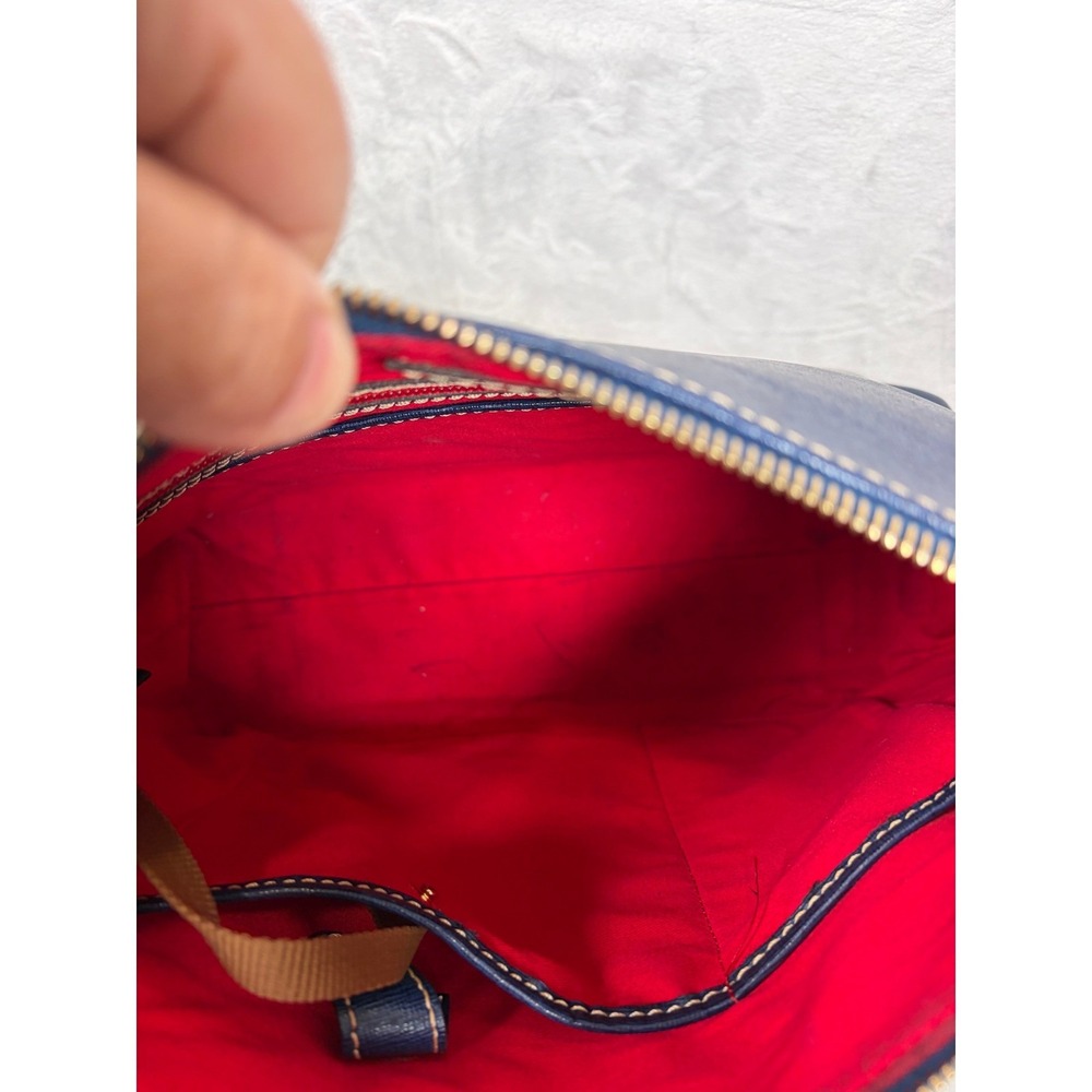 Dooney & Bourke Saffiano Leather Hobo Bag Purse Navy Blue Large Shoulder Bag - Picture 15 of 15